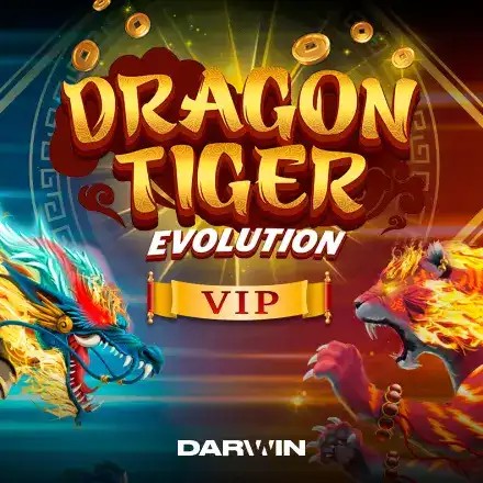 Dragon Tiger Evolution VIP logo by Darwin Gaming at Lollyspins Casino