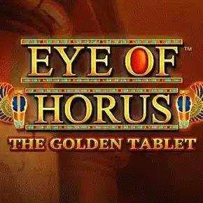 Eye of Horus The Golden Tablet Megaways logo by Blueprint Gaming Lollyspins Casino