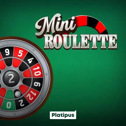 Mini Roulette slot logo by Platipus at Lollyspins Casino