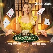 Play the Peek Baccarat slot by Evolution on Lollyspins Casino