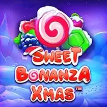 Sweet Bonanza Xmas slot icon by Pragmatic Play, available at Lollyspins Casino